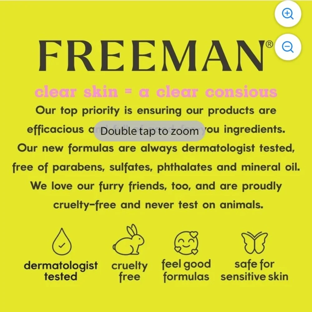 NWT Freeman Exfoliating Charcoal & Coconut Facial Scrub Mask